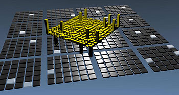 Illustration of a quantum process reconstructed via compressive sensing